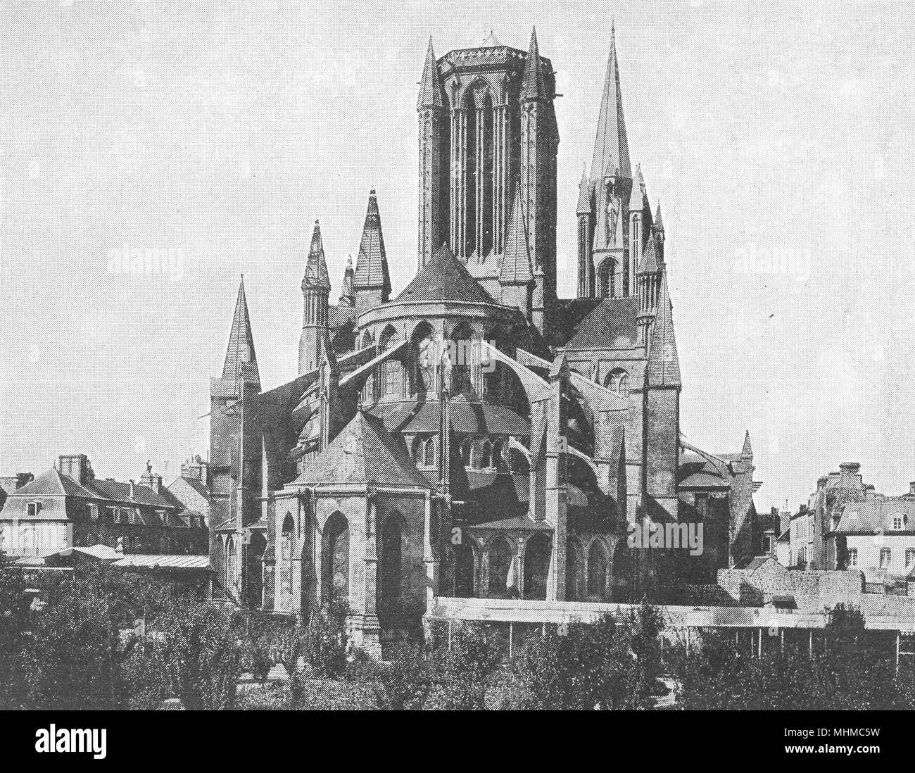 MANCHE. Abside de la Cathédrale de coutances 1900 ancienne imprimer photo Banque D'Images