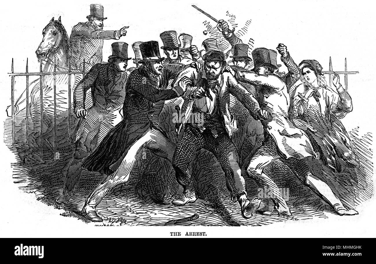 Arrestation 1849 Banque D'Images