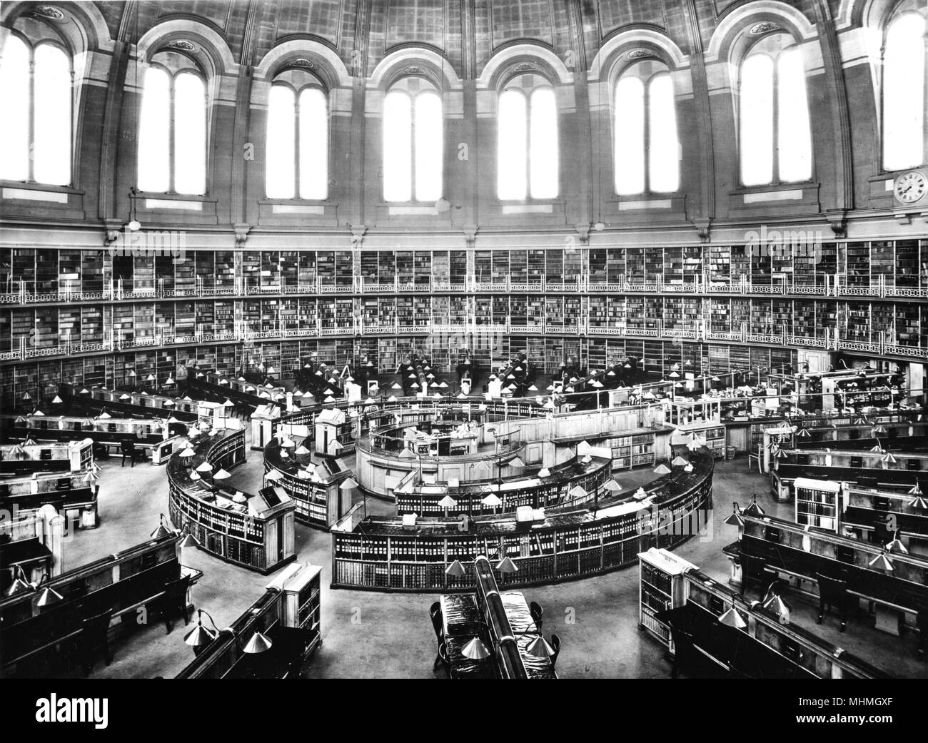 La salle de lecture du British Museum Date : 1952 Banque D'Images