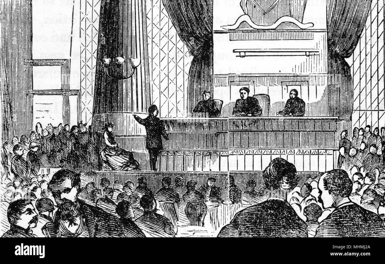 Cour des sessions spéciales, New York Date : 1872 Banque D'Images