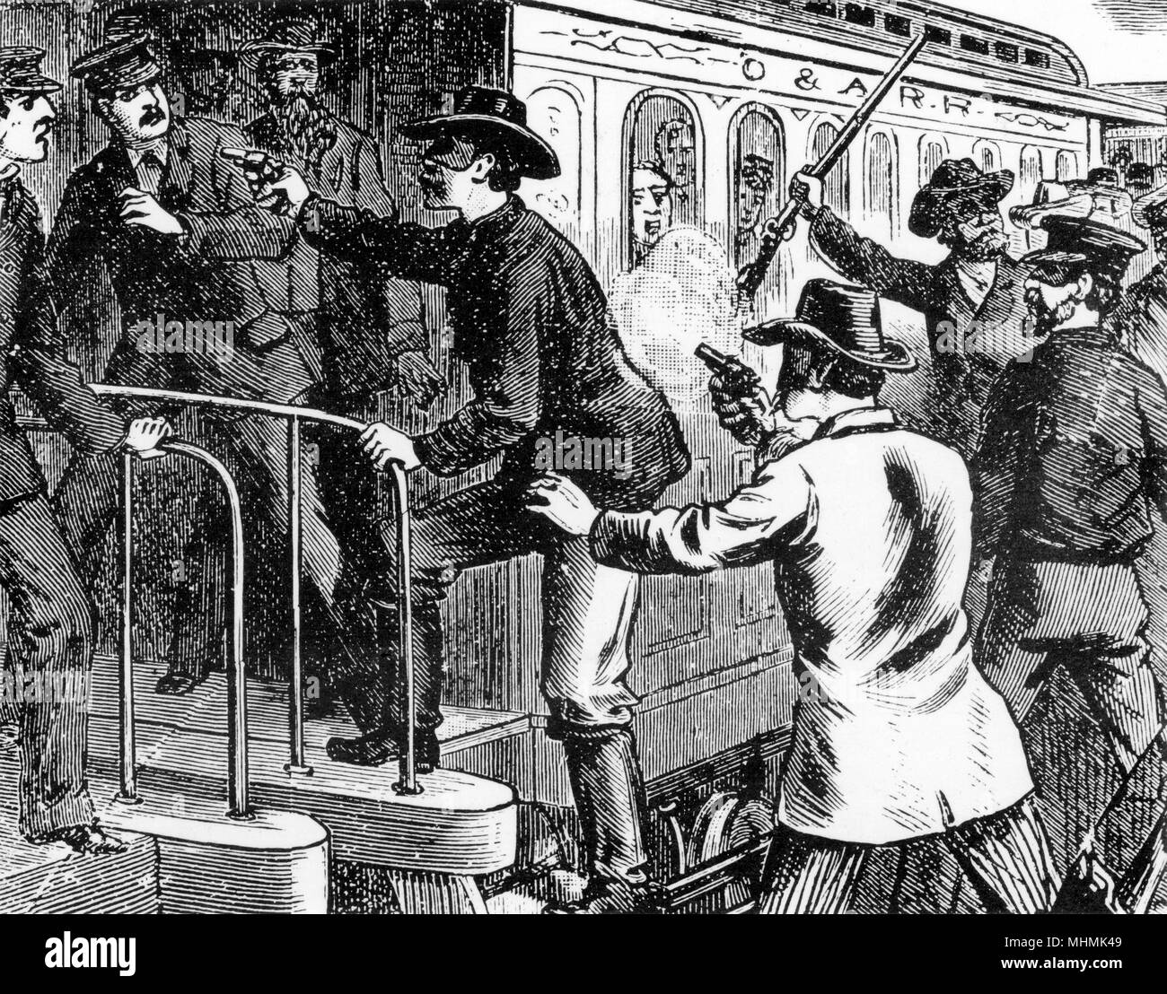 JAMES GANG EN ACTION Banque D'Images