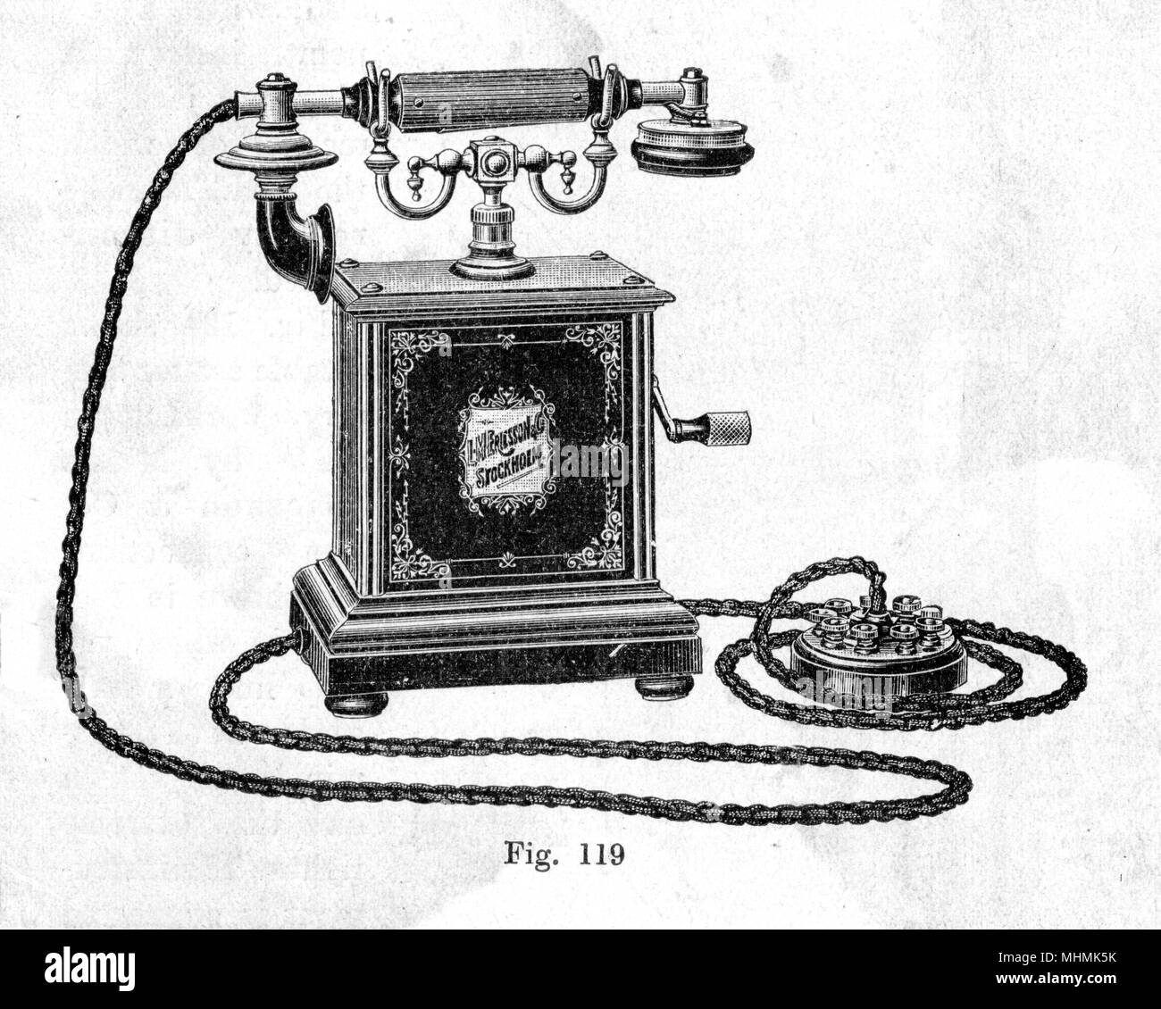 TÉLÉPHONE DE TABLE ERICSSON - 2 Banque D'Images