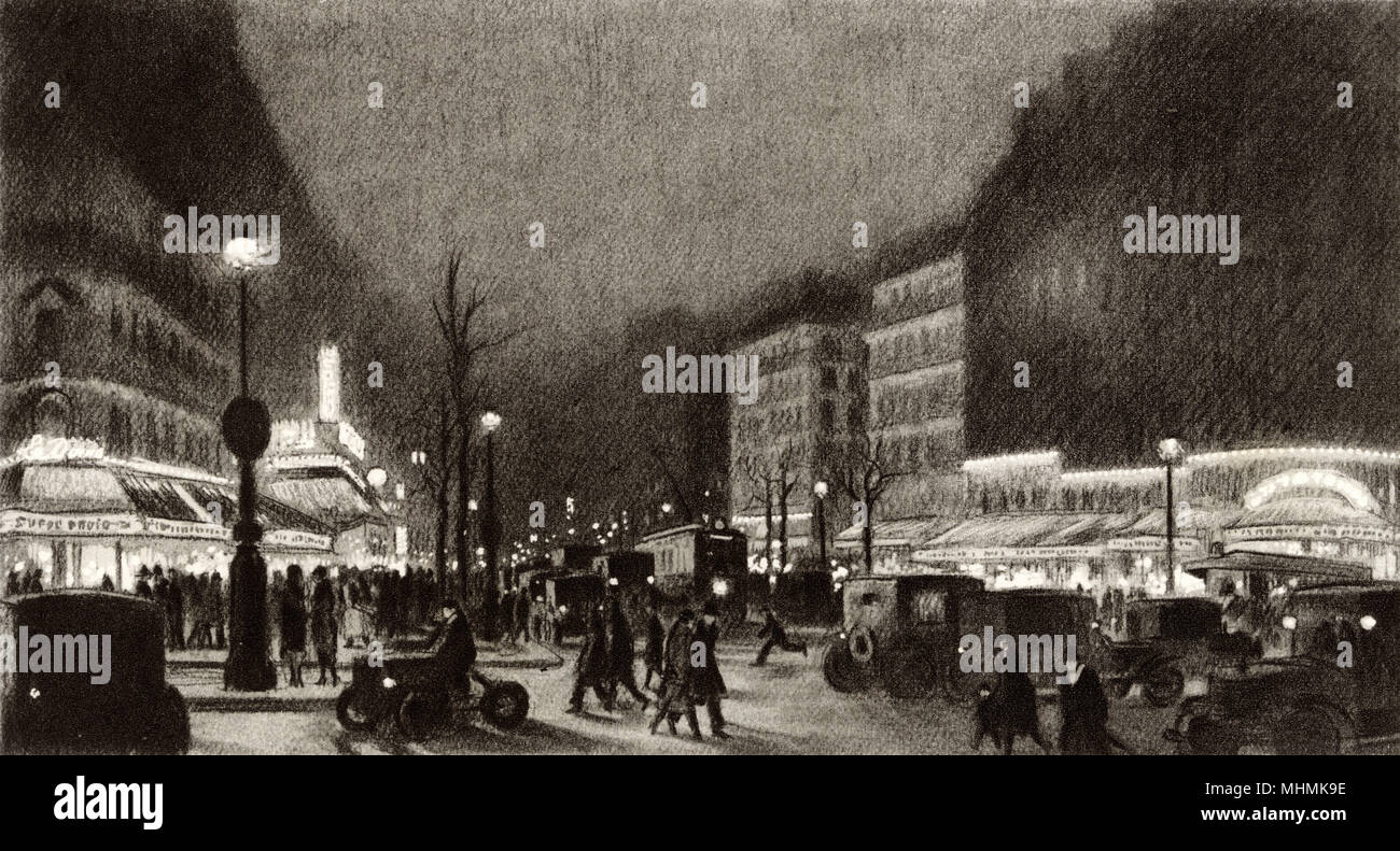 Boulevard du Montparnasse, Paris Banque D'Images