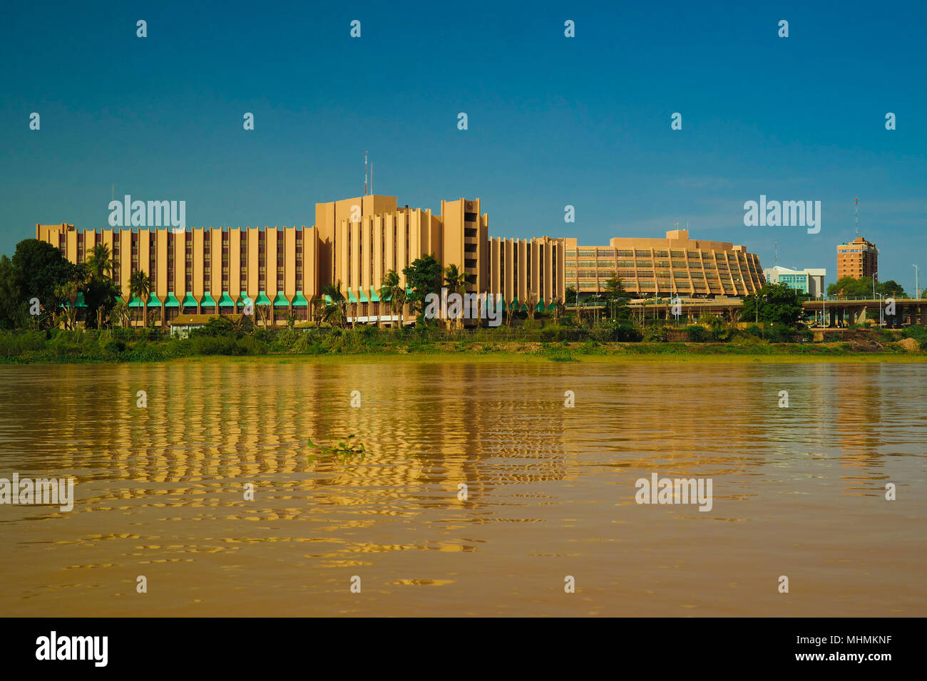 Vue de la rivière Niger et Niamey Niger , ville Banque D'Images