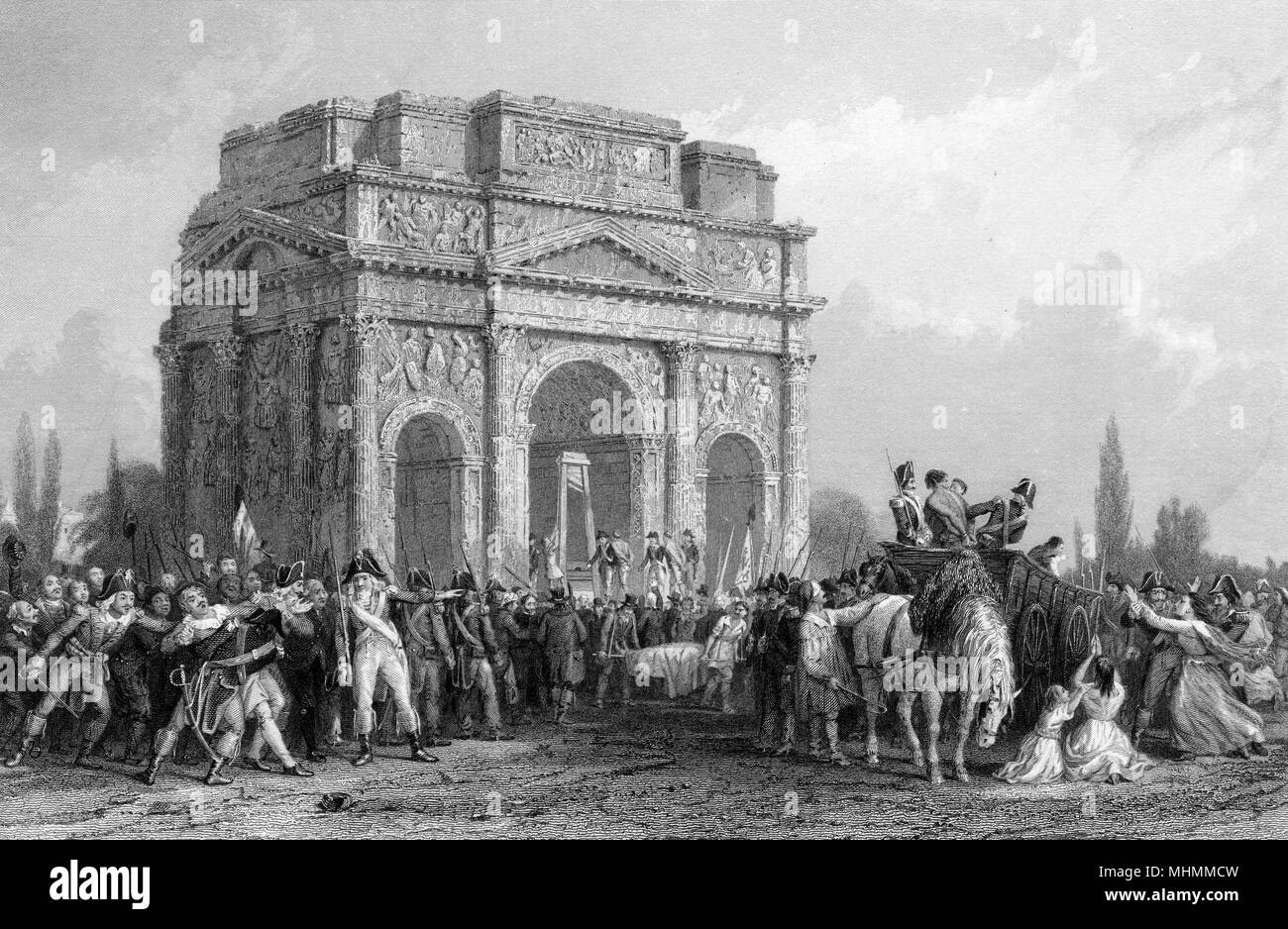 GUILLOTINE À L'ORANGE Banque D'Images