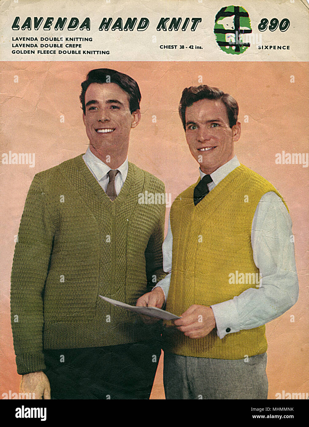 Motif tricots pour homme, 1950s Banque D'Images