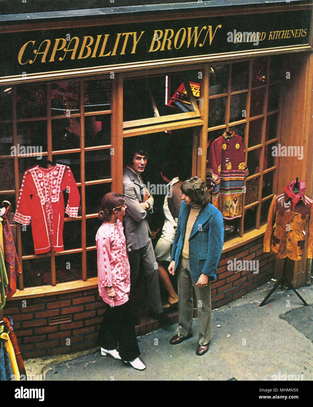 Capability Brown, une soeur boutique pour J'étais Valet de Lord Kitchener à Carnaby Street, Londres au cours de la Swinging sixties. Date : 1967 Banque D'Images