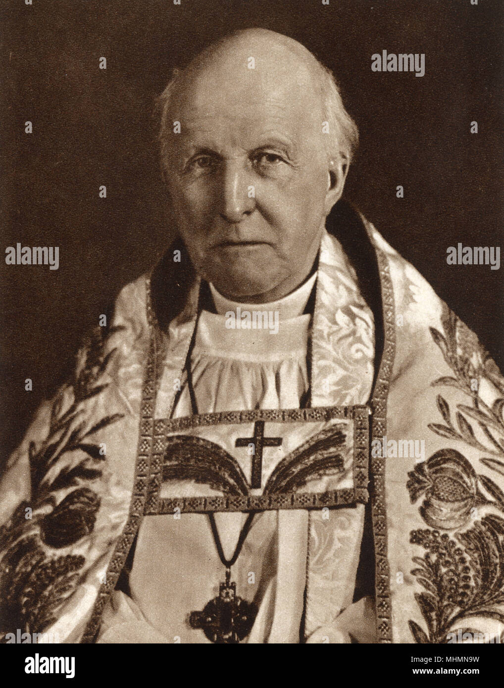 Cosmo Gordon Lang, 1er baron Lang de Lambeth, l'archevêque de Canterbury(1864-1945), qui a présidé le couronnement du roi George VI et La Reine Elizabeth à l'abbaye de Westminster le 12 mai 1937. Date : 1937 Banque D'Images