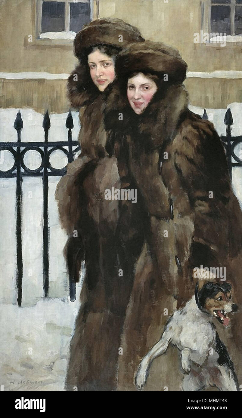 Lioubimov Alexander Mikhailovich - Portrait des Sœurs Kravos Banque D'Images
