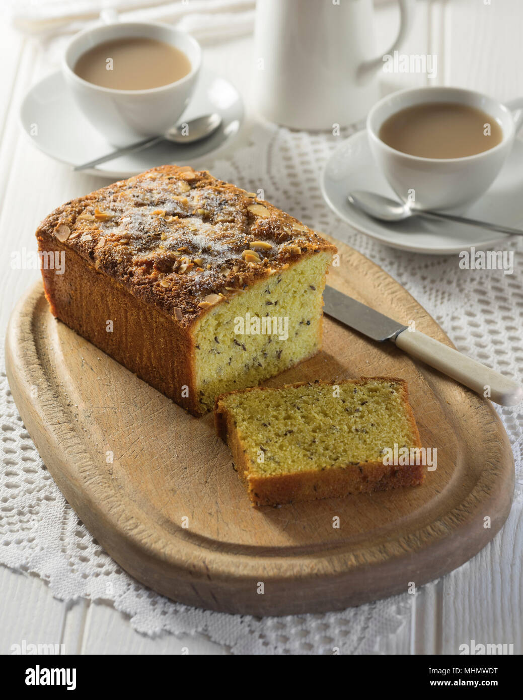 Le tourteau. Gâteau traditionnel avec des graines de cumin. UK Food Banque D'Images