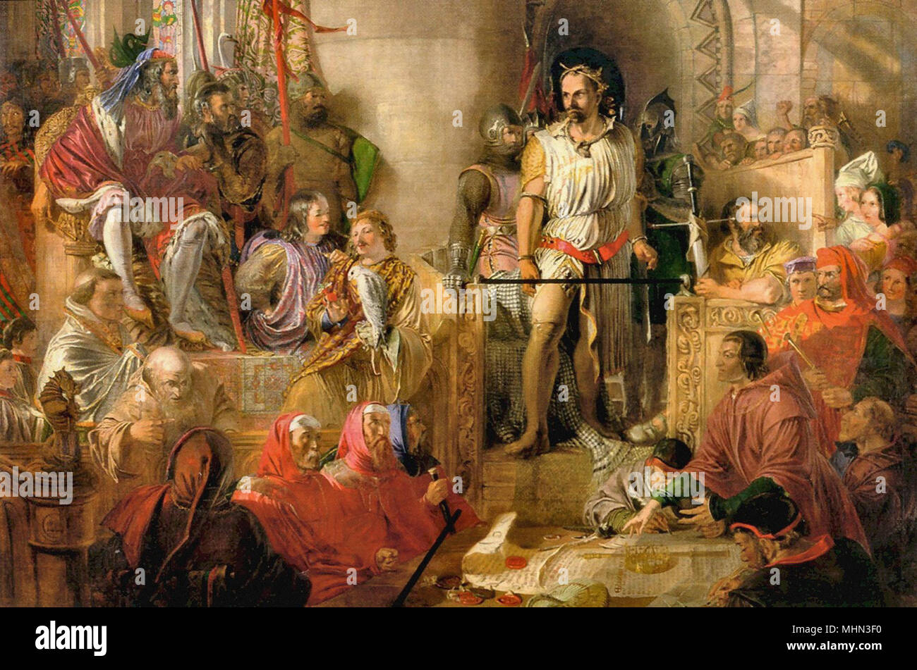 William Bell Scott - Le procès de Sir William Wallace à Westminster Banque D'Images
