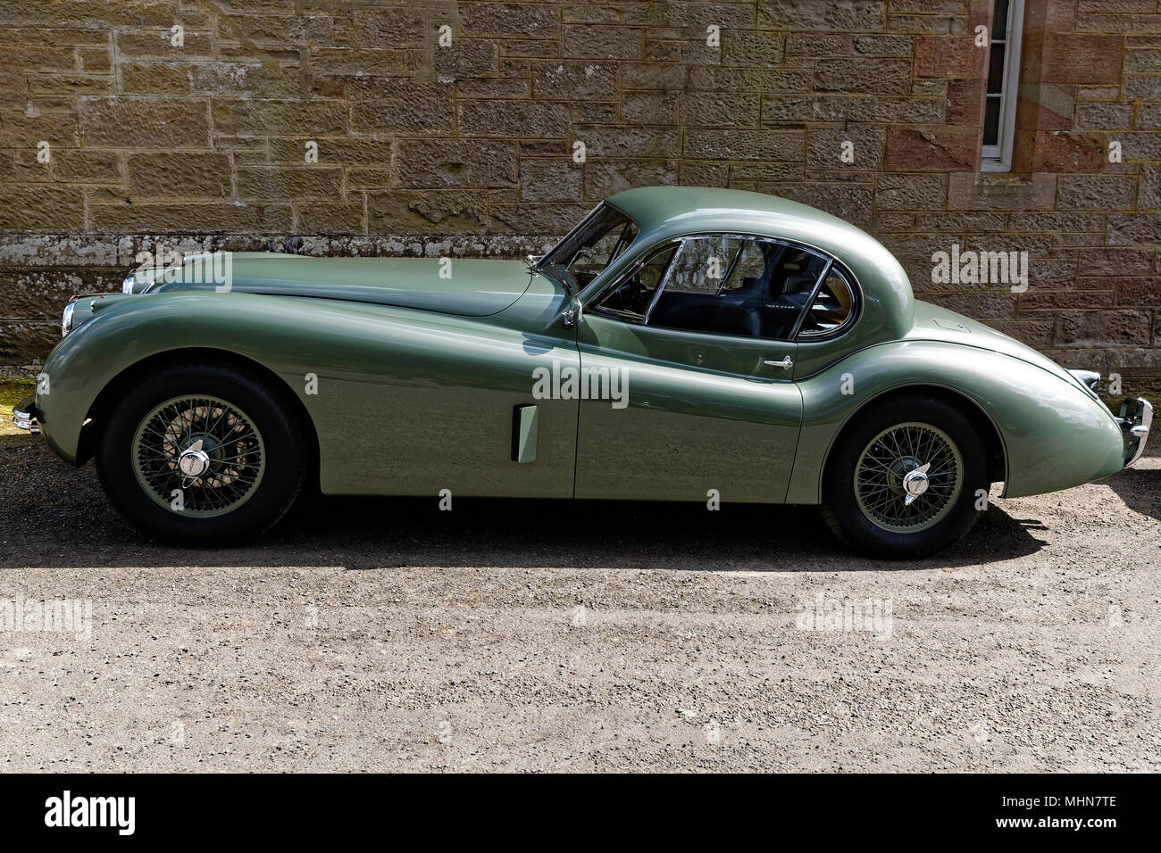 Jaguar XK 120 Voiture de sport coupé fermé Banque D'Images
