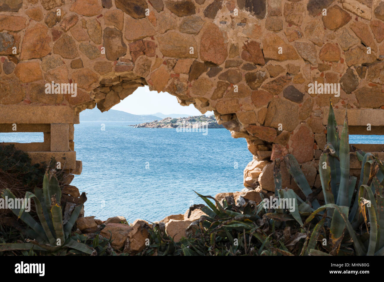 Vue de la mer proche de l'Italie blau Banque D'Images