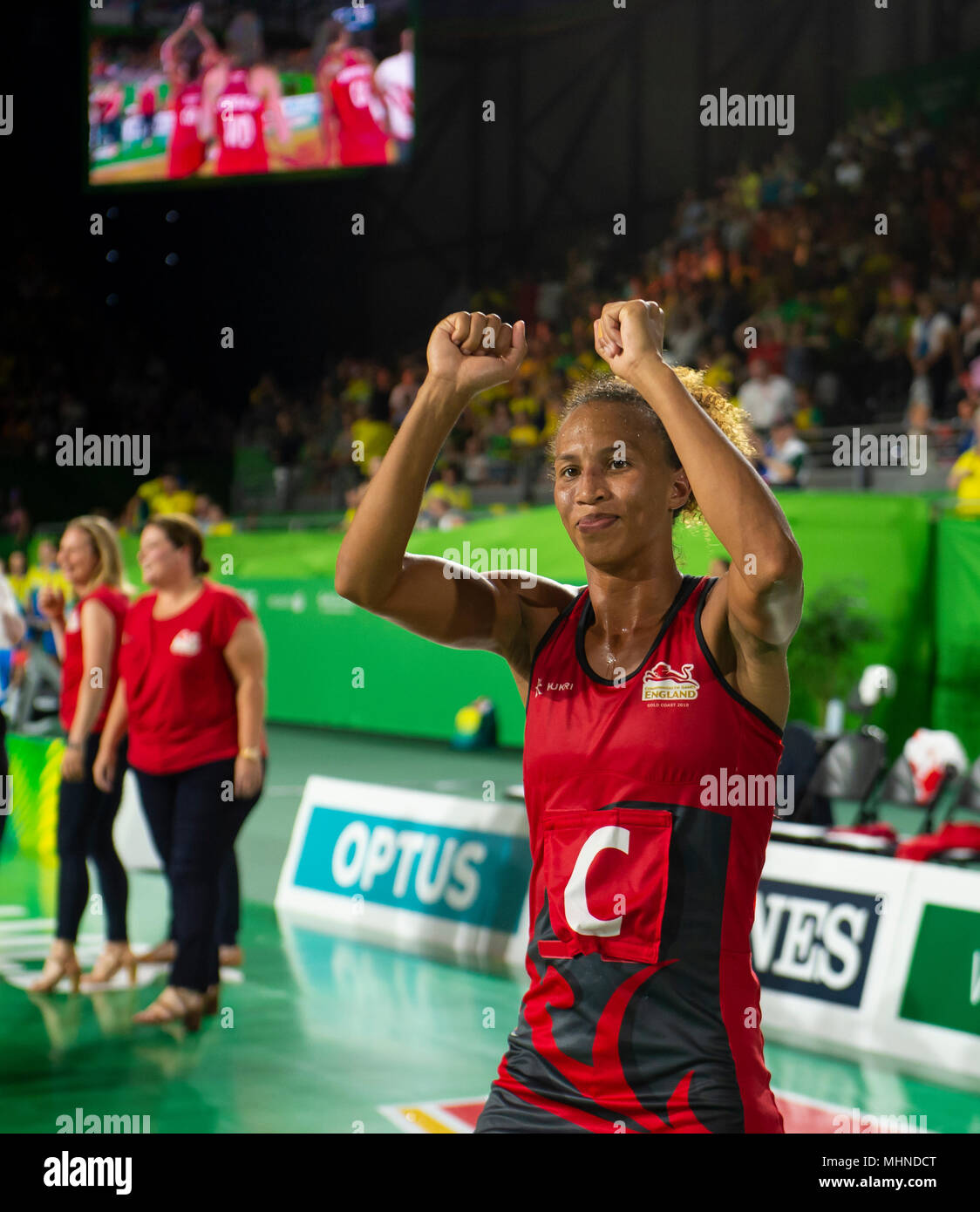 L'Australie v Angleterre Netball Médaille d Match-Commonwealth 2018 Jeux Banque D'Images