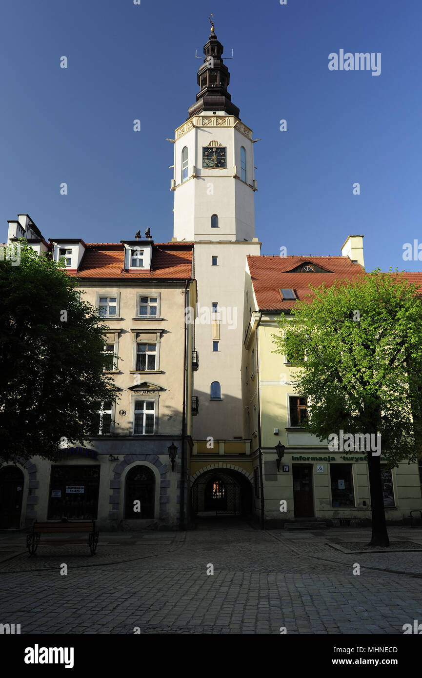 dolnoslaskie, paysage, marché, vieux, ratusz, rynek, silésie, swidnica, ville, jumeaux, voyage, pologne, europe, photo Kazimierz Jurewicz Banque D'Images