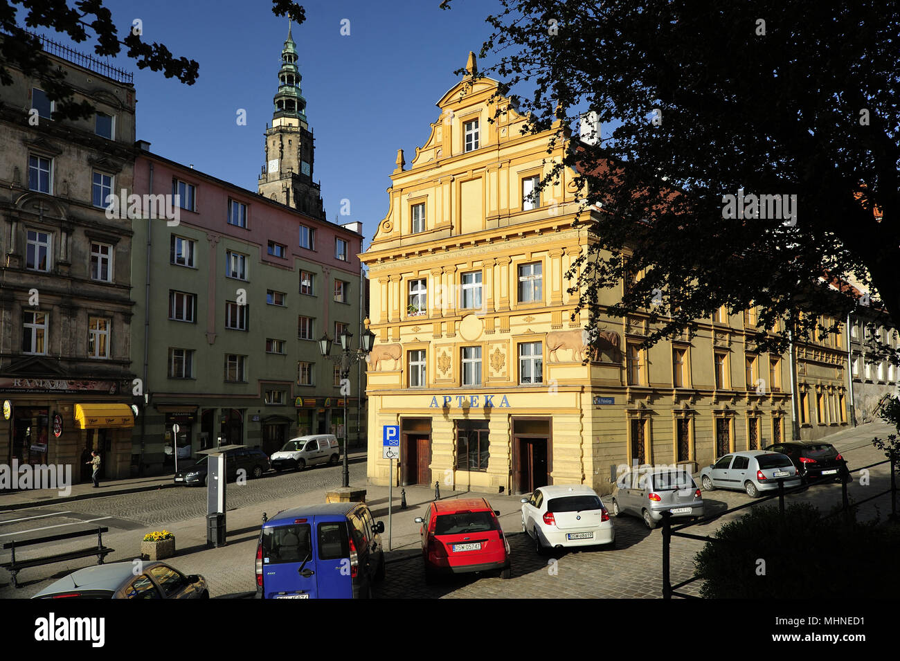 Swidnica, Dolnoslaskie, rue Dluga no. 45-la hause ' sous les taureaux' Swidnica, ville, voyage, Polska, europe, photo Kazimierz Jurewicz Banque D'Images