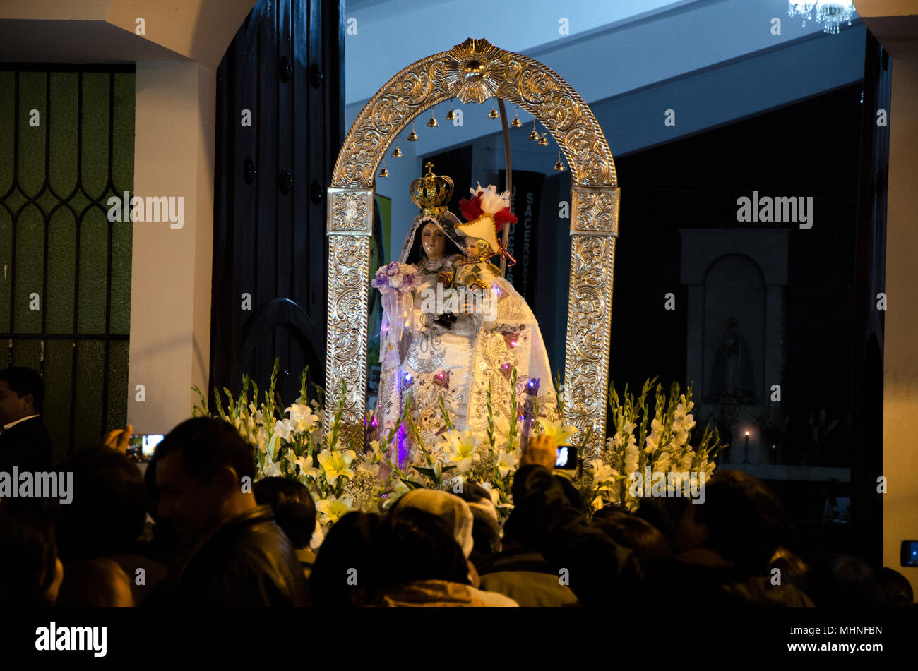 Procession de l'enfant Mariscal Chaperito Banque D'Images