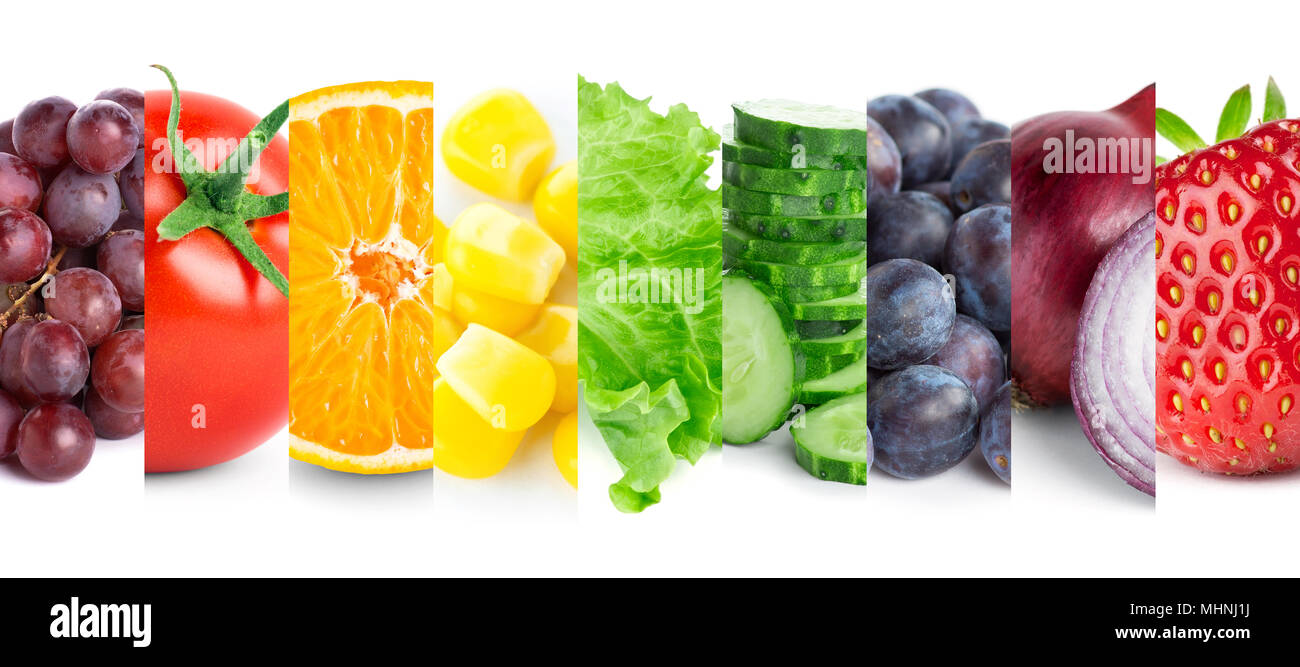 La couleur des fruits et des légumes frais. Concept d'aliments sains Banque D'Images