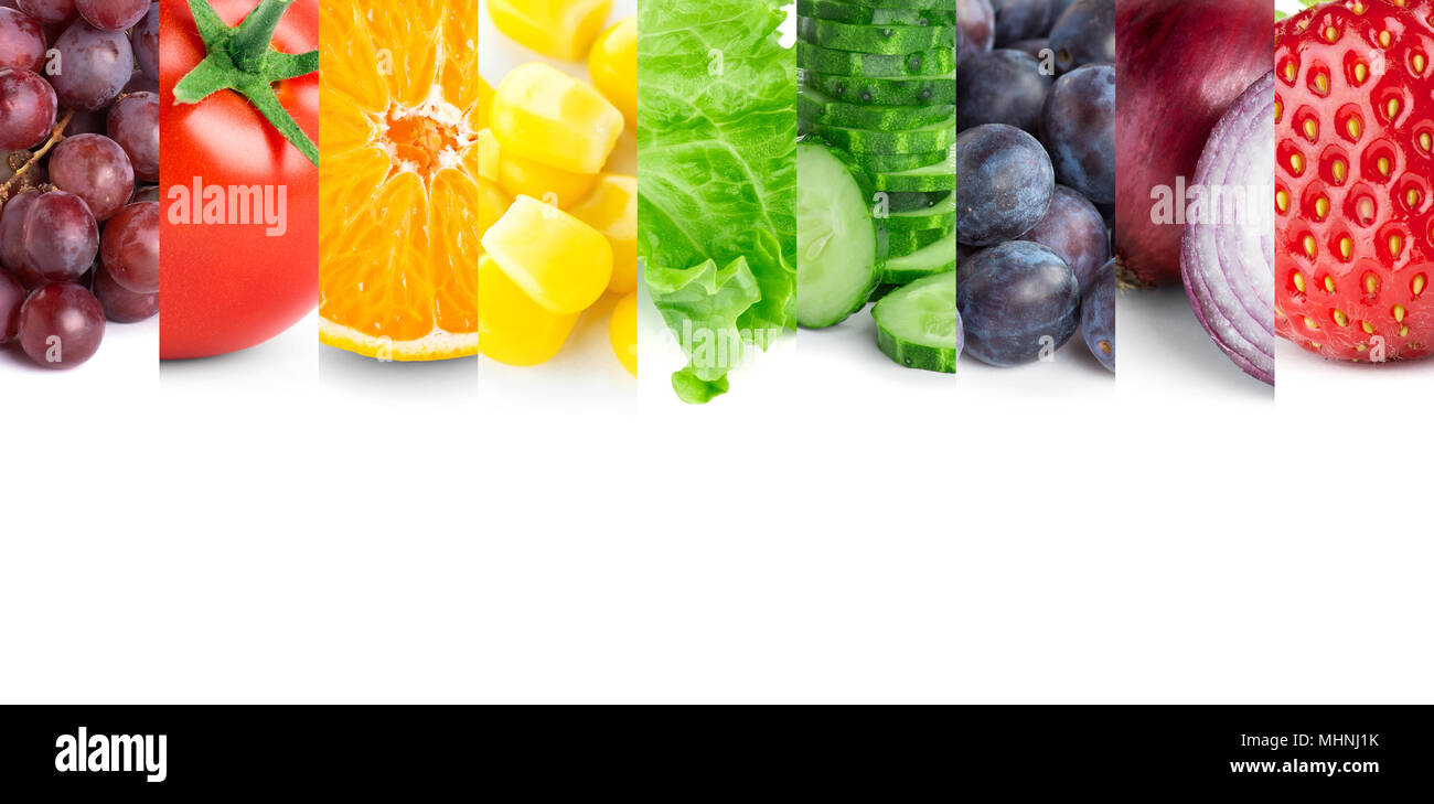 Les fruits et légumes. Concept d'aliments sains Banque D'Images