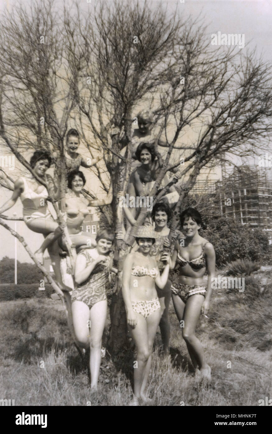 Équipe de natation synchronisée - SKY-larking encore... Banque D'Images
