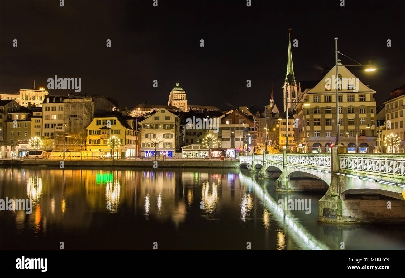 La vieille ville de Zurich, Suisse Banque D'Images