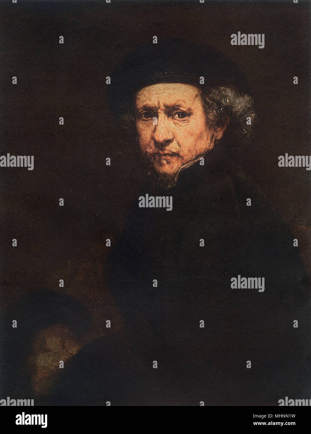 L'auto-portrait de Rembrandt Banque D'Images