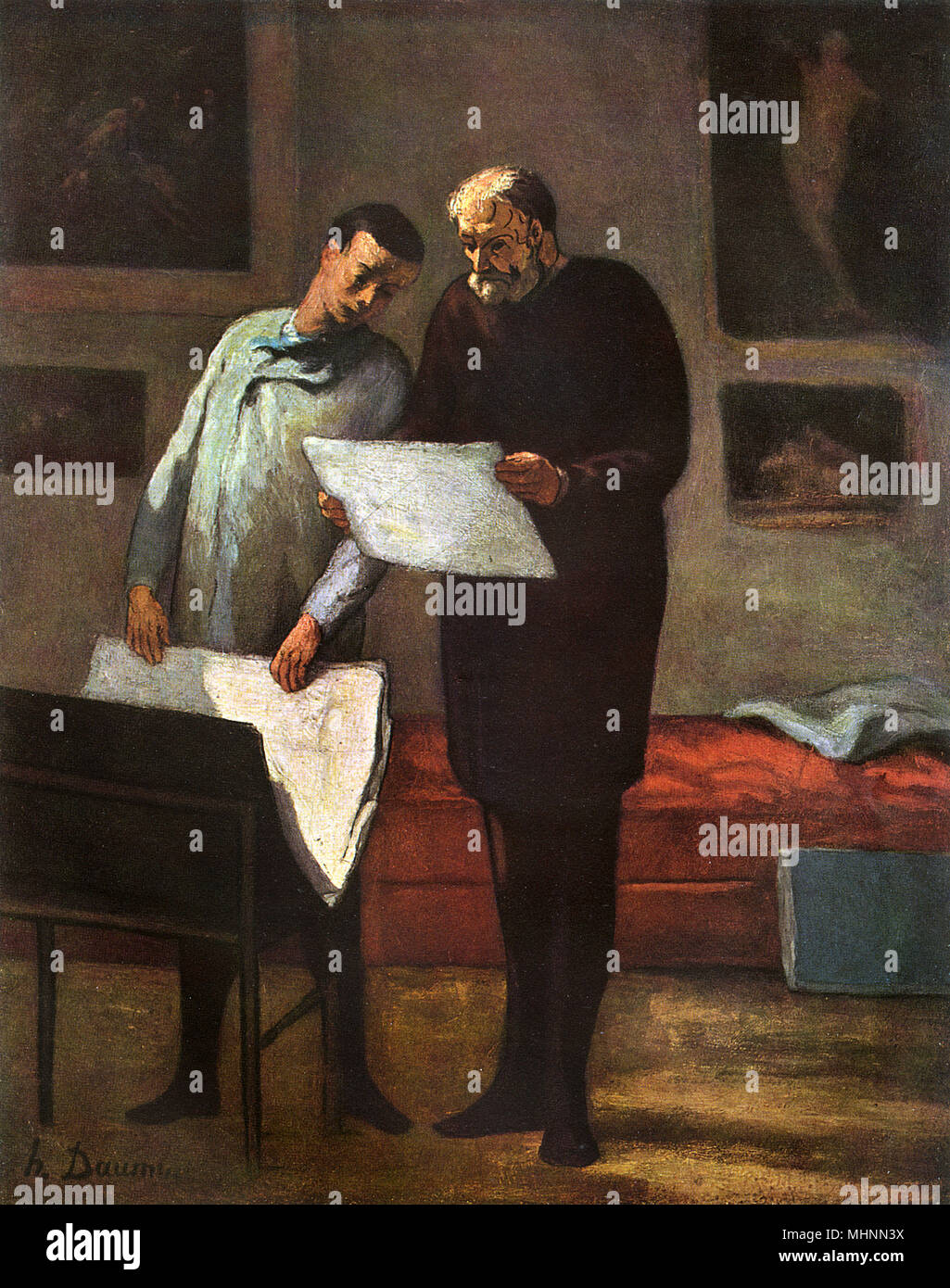 Conseils à un jeune artiste par Honoré Daumier Banque D'Images