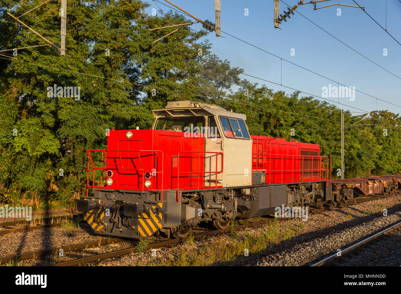 Locomotive à Strasbourg-Krimmeri français gare Banque D'Images