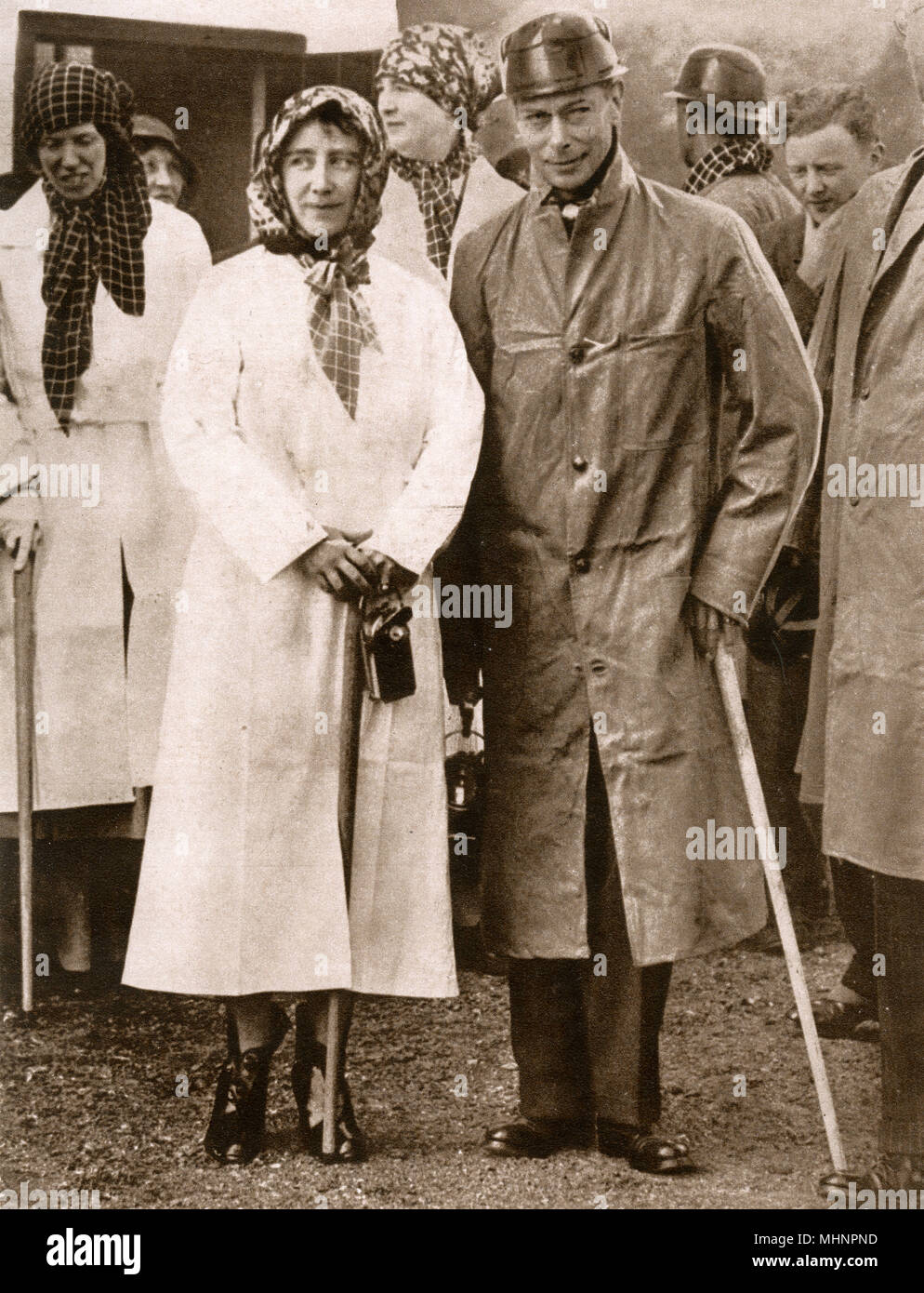 Visite de la mine de charbon Duke and Duchess of York - Durham Banque D'Images