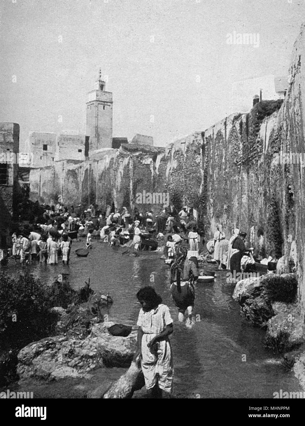 Journée du lavage pour la population juive à Sefrou, Maroc Banque D'Images