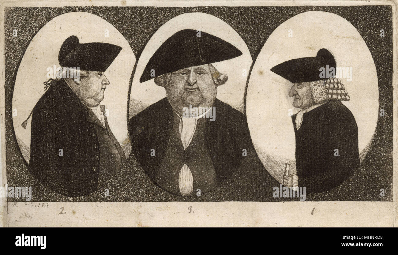 Trois messieurs d'Édimbourg par John Kay Banque D'Images
