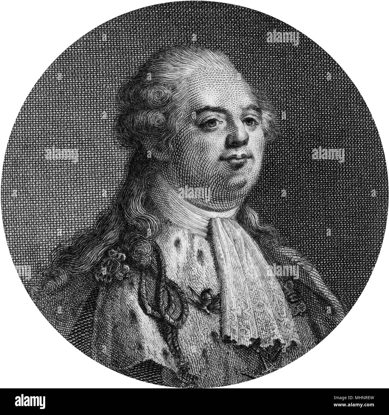 Louis XVI, roi de France - portrait ovale Banque D'Images