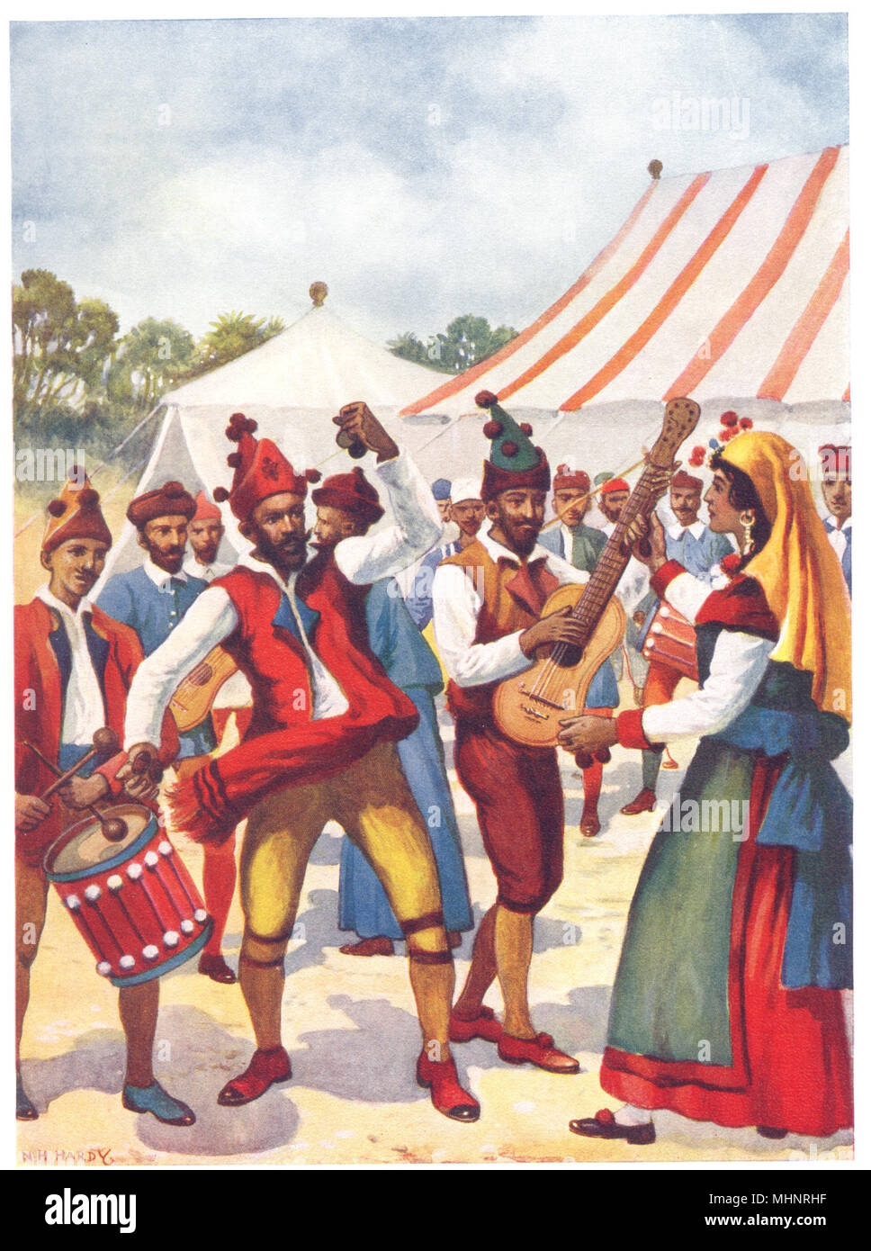 L'ESPAGNE. La France. Danses tsiganes ; espagnol 1900 ancienne vintage print photo Banque D'Images