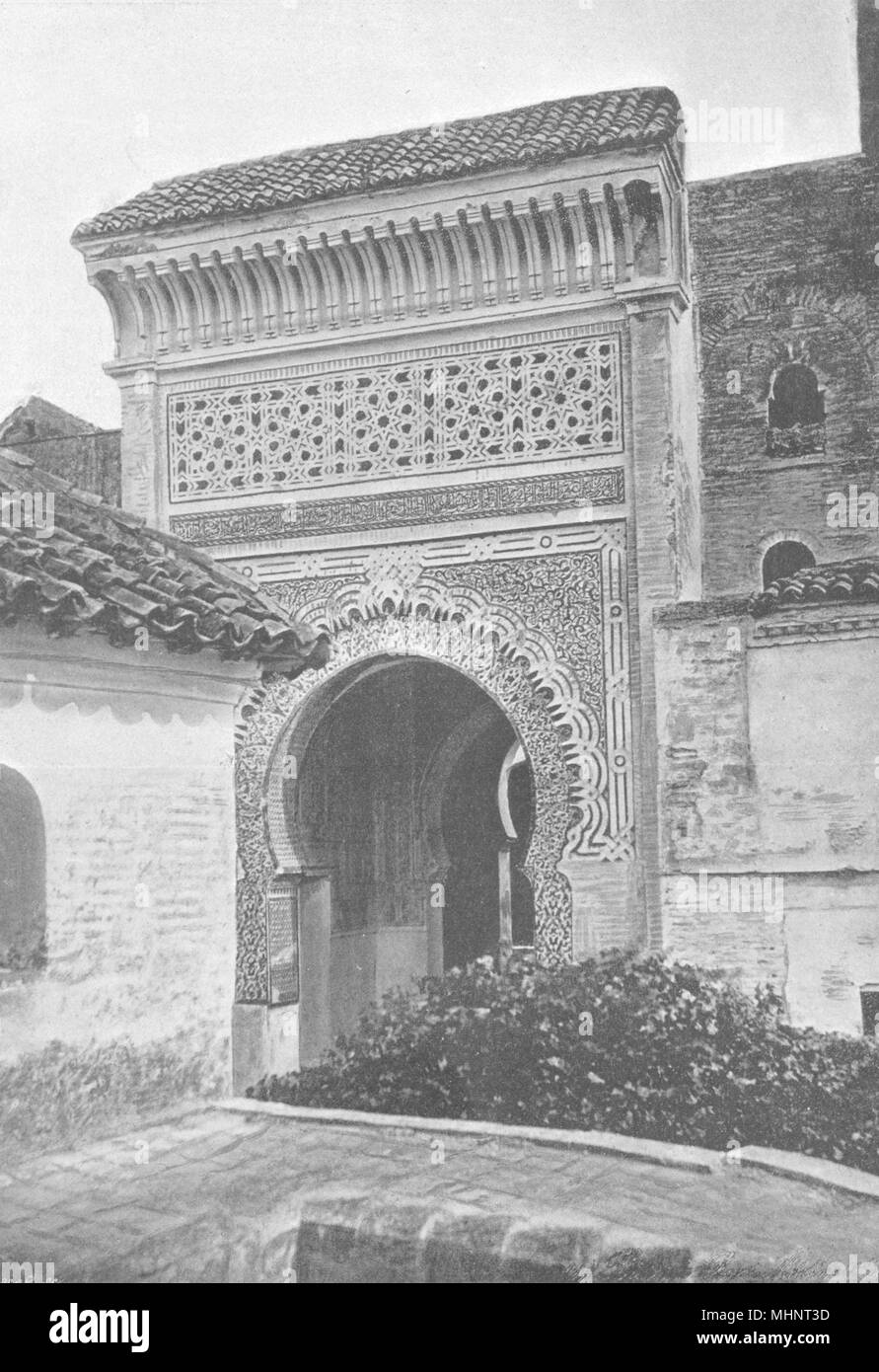 L'Algérie. Tlemcen. Porte de bou- Medin 1895 ancienne vintage print photo Banque D'Images