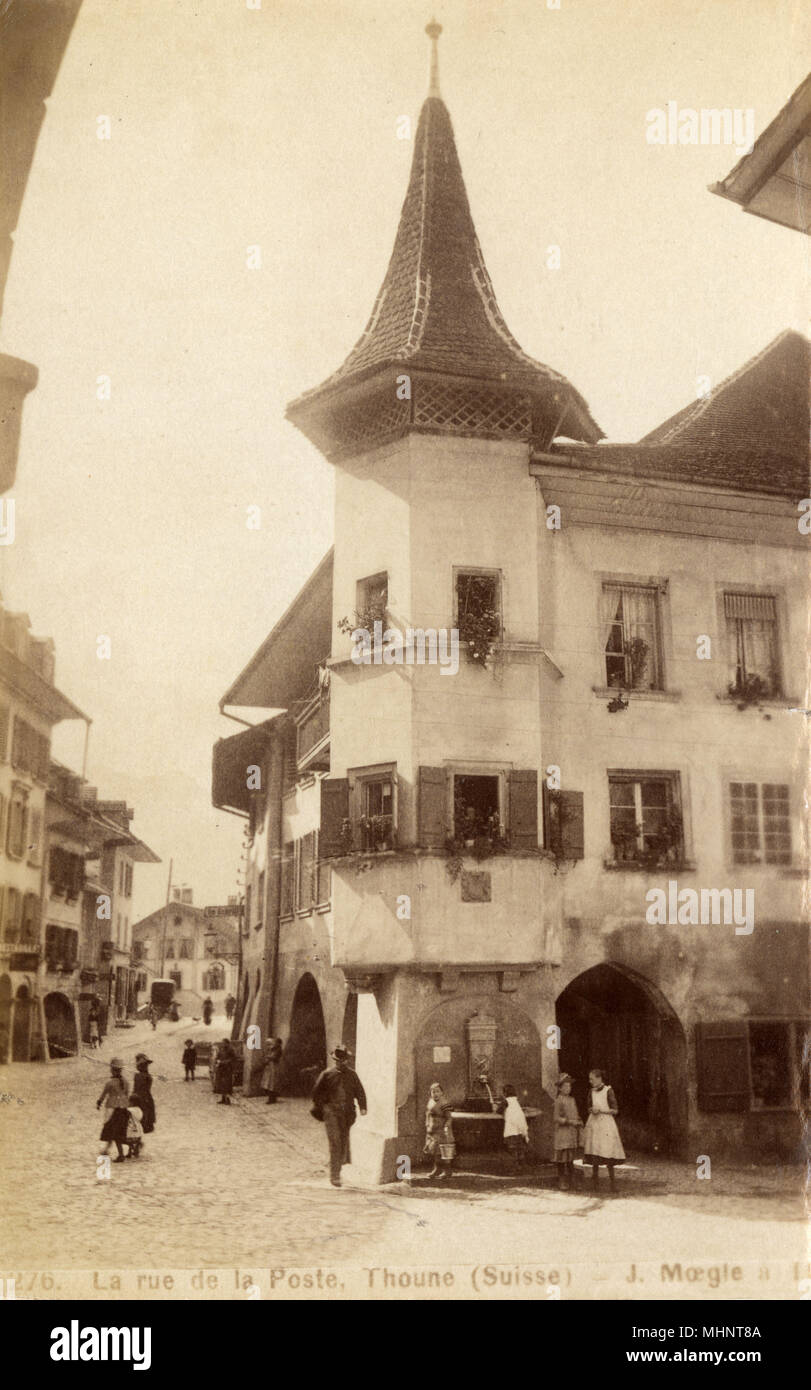 Rue poste - Thun, canton de Berne en Suisse Banque D'Images