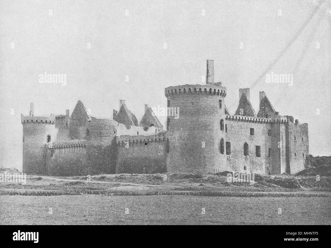 MORBIHAN. Saint- Gildas. Château de Sucinio 1895 ancienne imprimer photo Banque D'Images