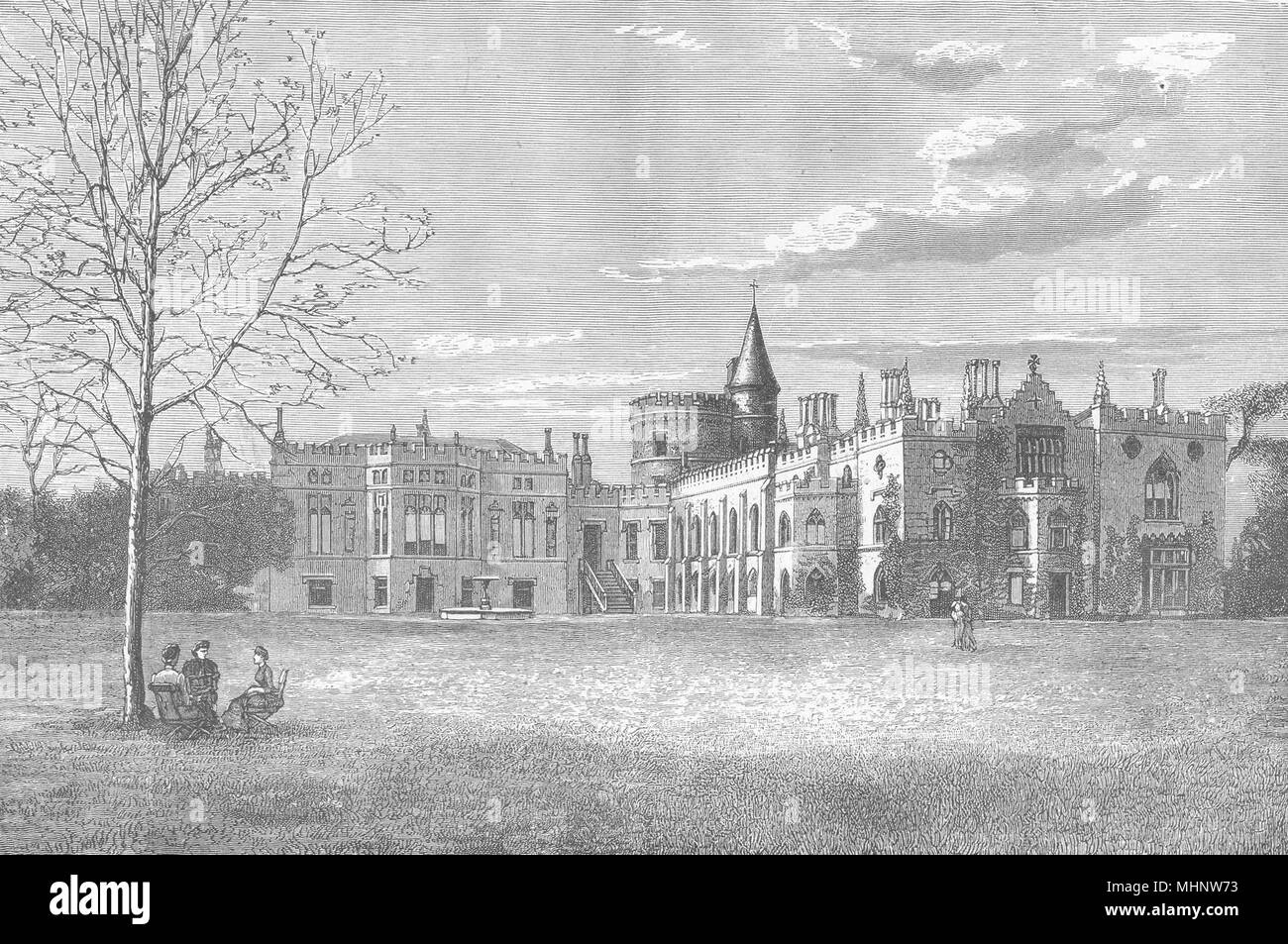 Londres. Strawberry Hill 1901 ancienne vintage print photo Banque D'Images