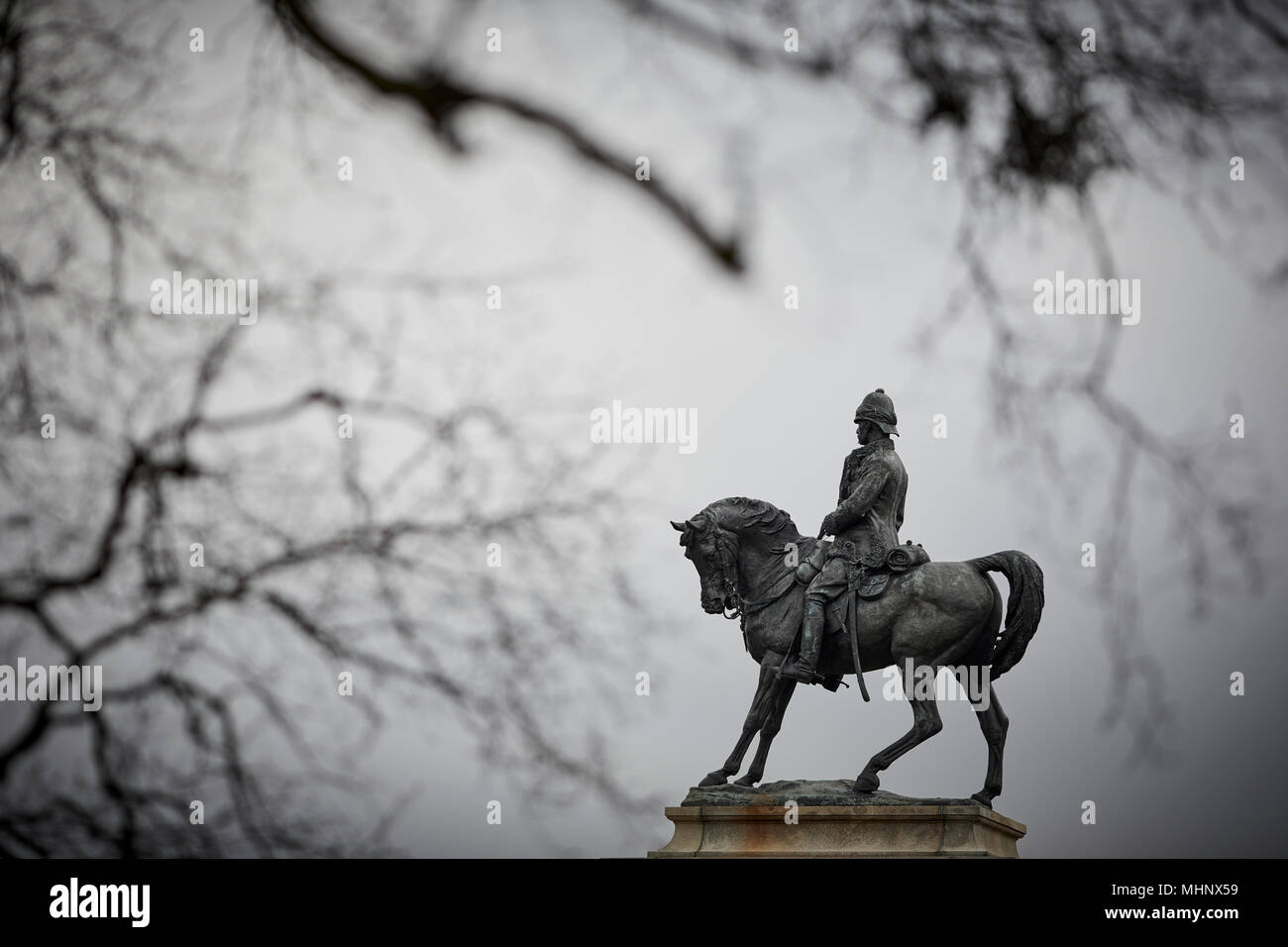 Glasgow en Ecosse, du parc Kelvingrove, Lord Frederick Sleigh Roberts, de Kandahar, Pretoria et Waterford statue par le sculpteur Harry Bates Banque D'Images