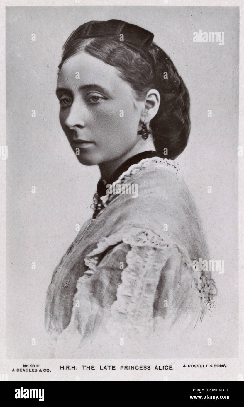 La princesse Alice, plus tard la princesse Louis de Hesse Banque D'Images