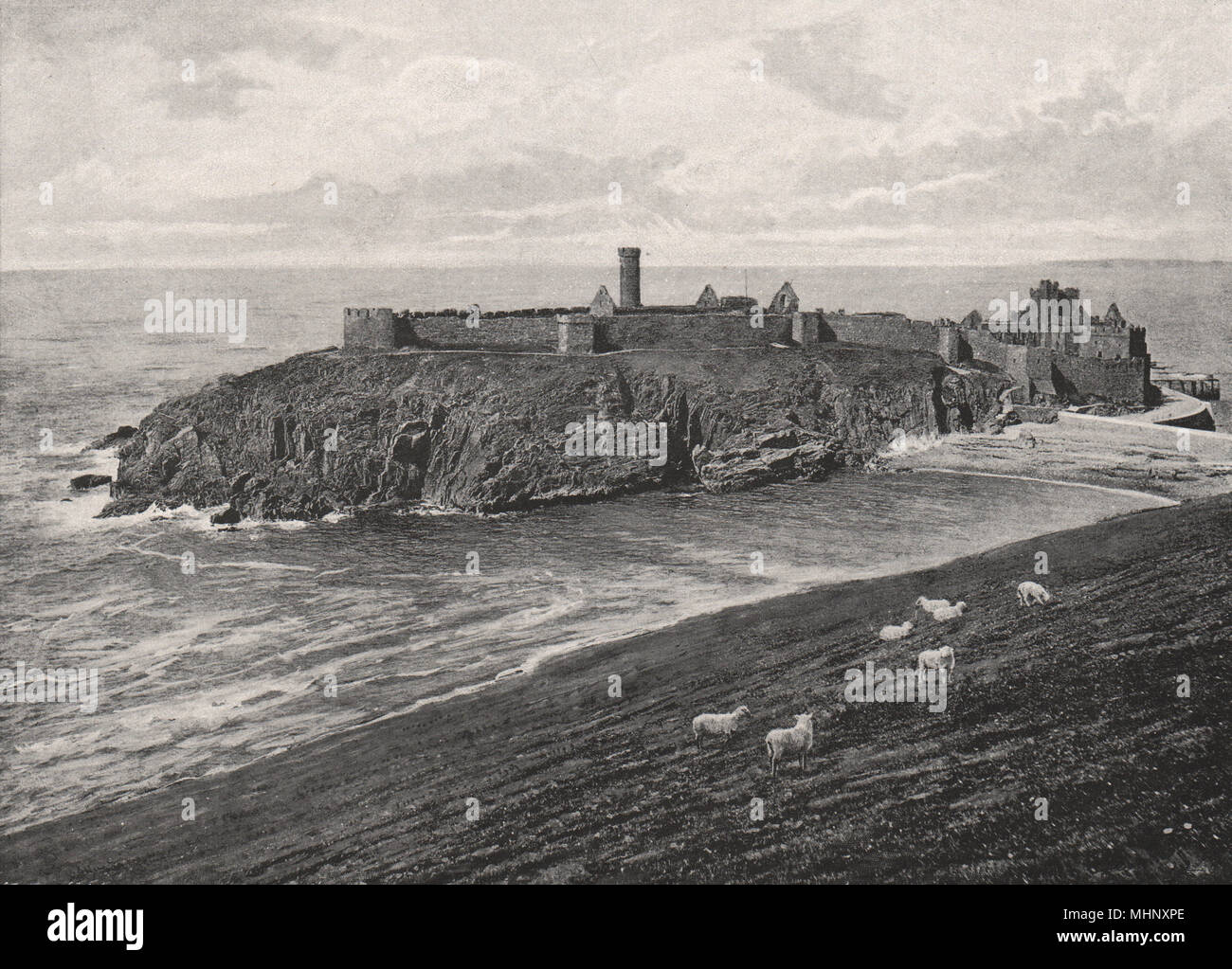 PEEL. L'île de Saint-patrick. Île de Man 1900 ancienne vintage print photo Banque D'Images