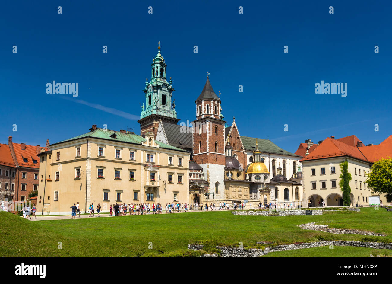 La cathédrale du Wawel à Cracovie, Pologne Banque D'Images