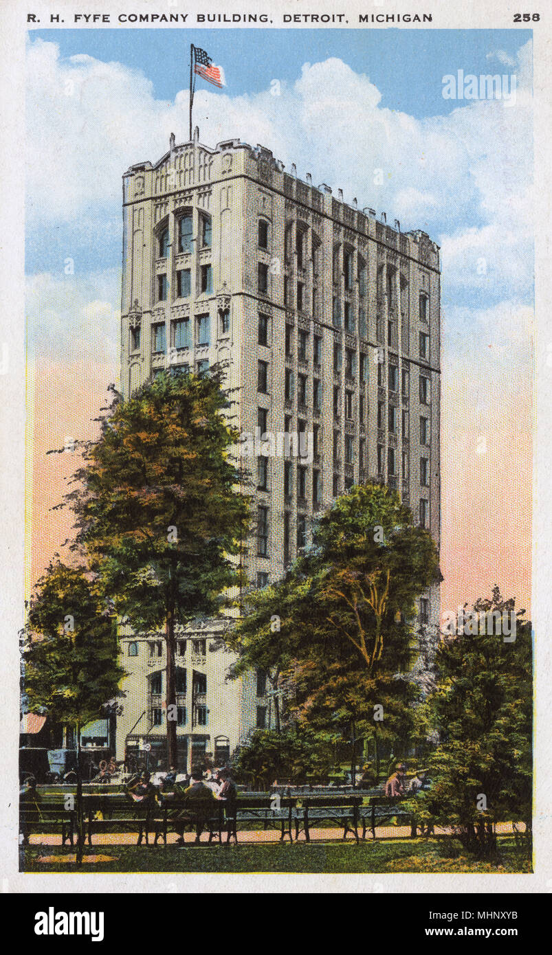 R H Fyfe Company building, Detroit, Michigan, USA. Date : 1925 Banque D'Images