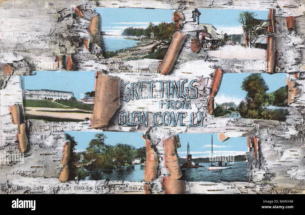 Salutations de Glen Cove, long Island, État de New York, États-Unis Banque D'Images