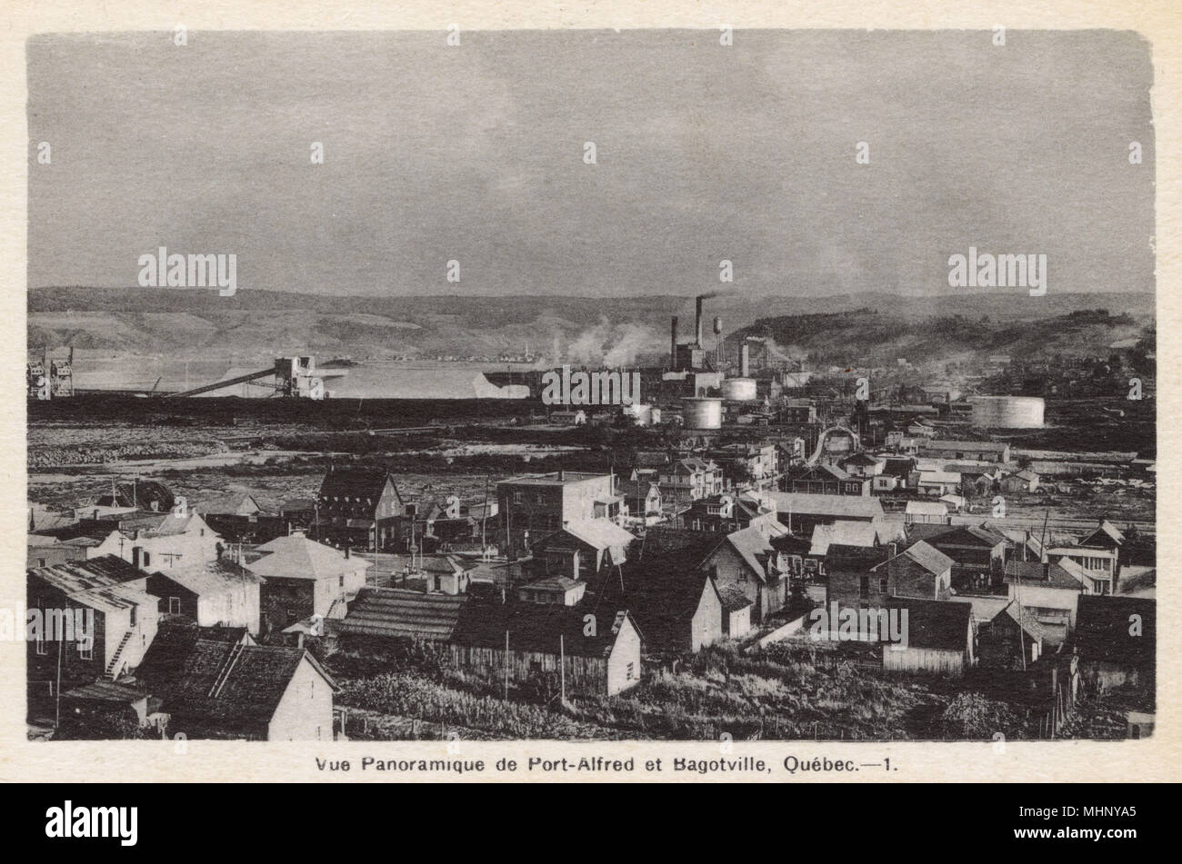Panorama de Port Alfred et Bagotville (Québec), Canada Banque D'Images