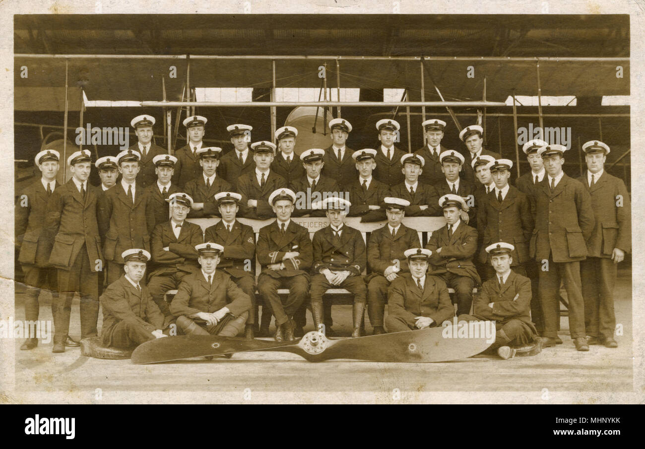 Photo de groupe, officiers du Service naval Royal, WW1 Banque D'Images
