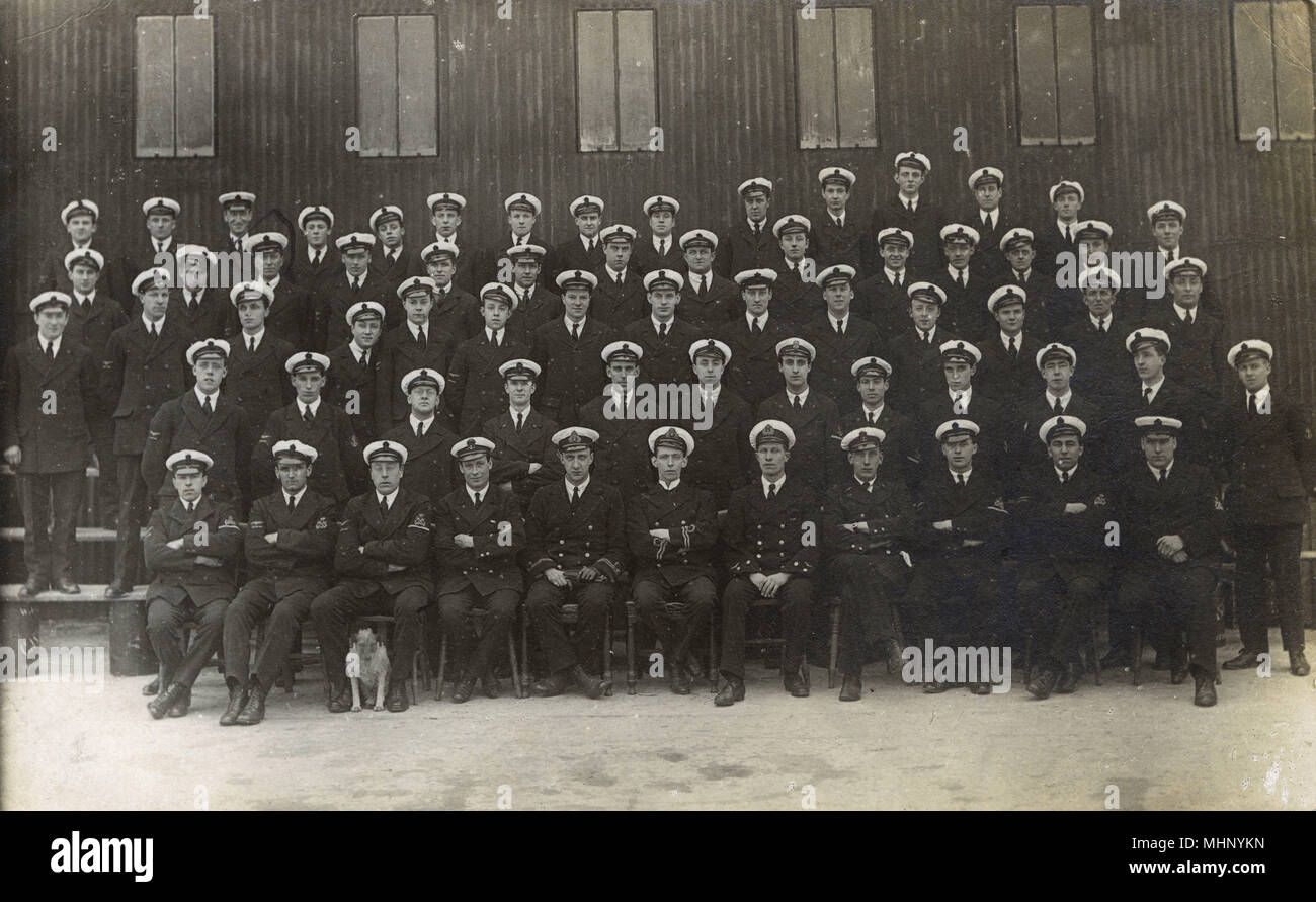 Photo de groupe, officiers du Service naval Royal, WW1 Banque D'Images