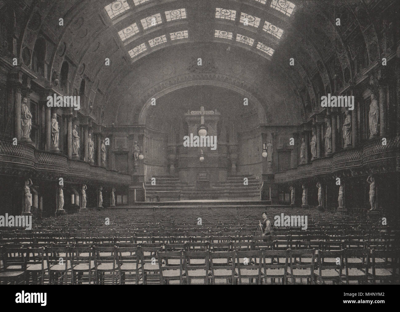 Palais du peuple. La Queens' Hall. Londres 1896 ancienne imprimer photo Banque D'Images