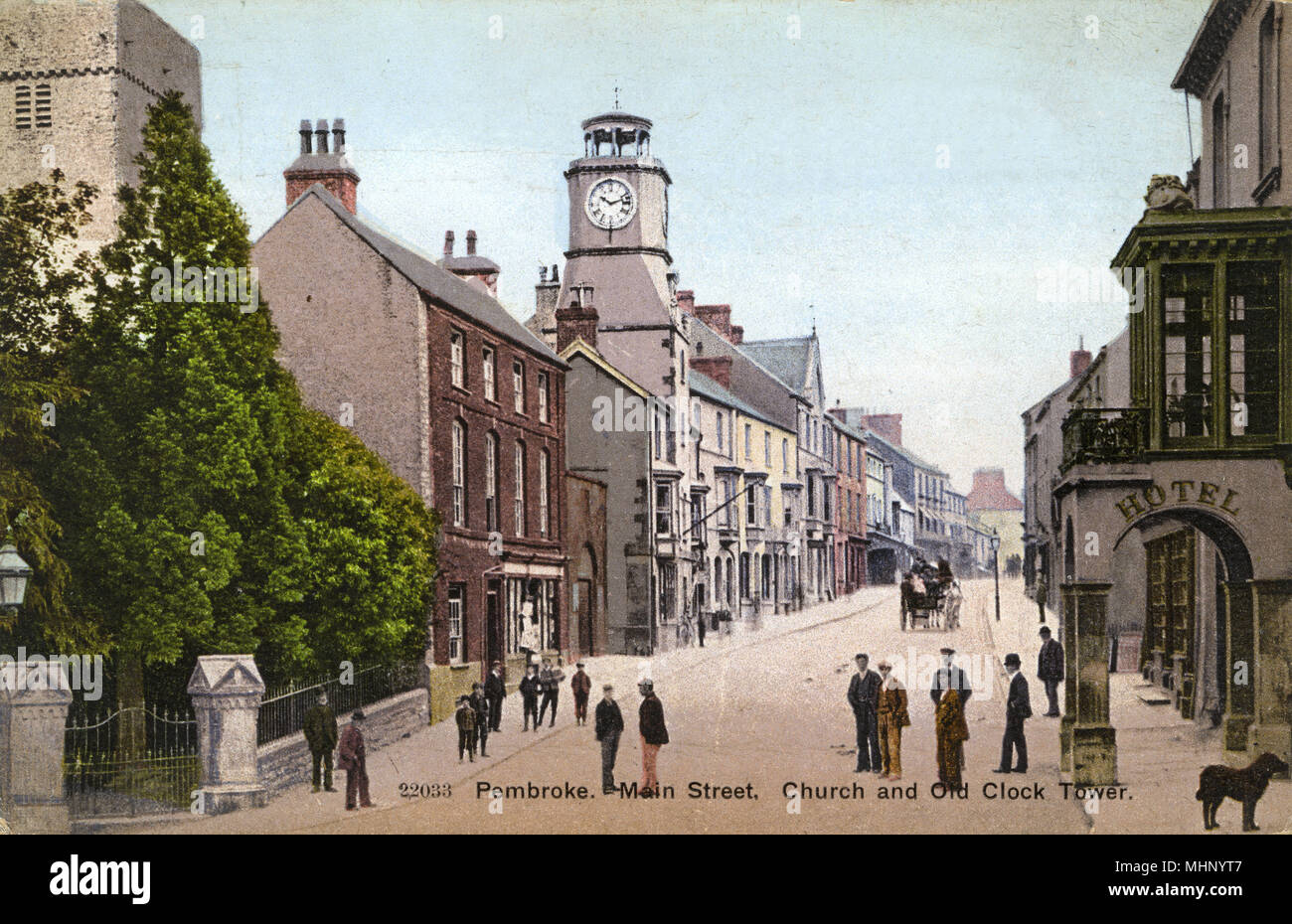 Main Street, Pembroke, Pembrokeshire, West Wales Banque D'Images