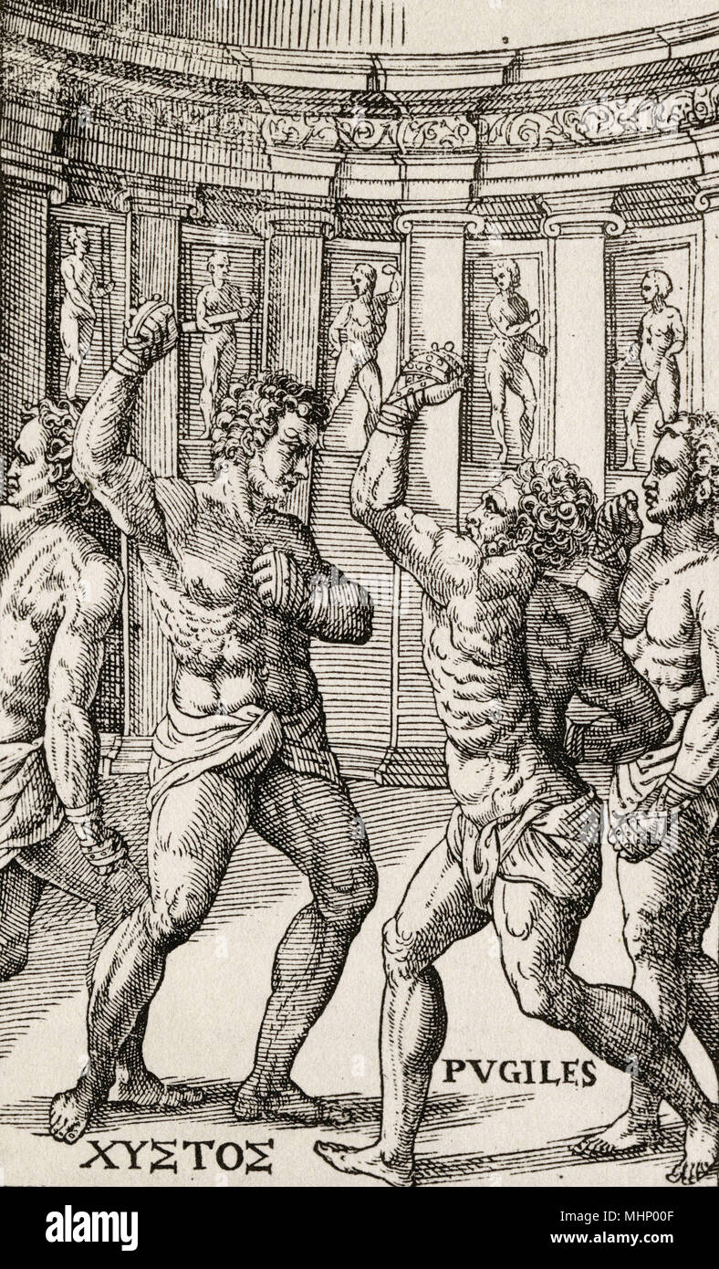 BOXE ROMANS Banque D'Images