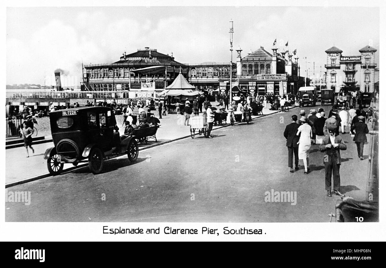 Esplanade et Clarence Pier, Southsea, Portsmouth, Hampshire Banque D'Images